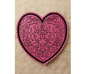 ADVENTSKALENDER 19. Dezember - Stickserie ITH - Untersetzer Herzen